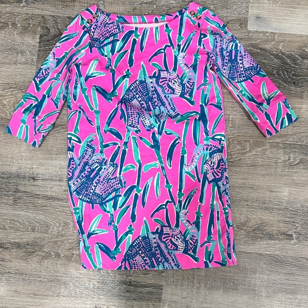 NWOt Lilly Pulitzer Pink and Blue girls Dress sz s  sz 4-5